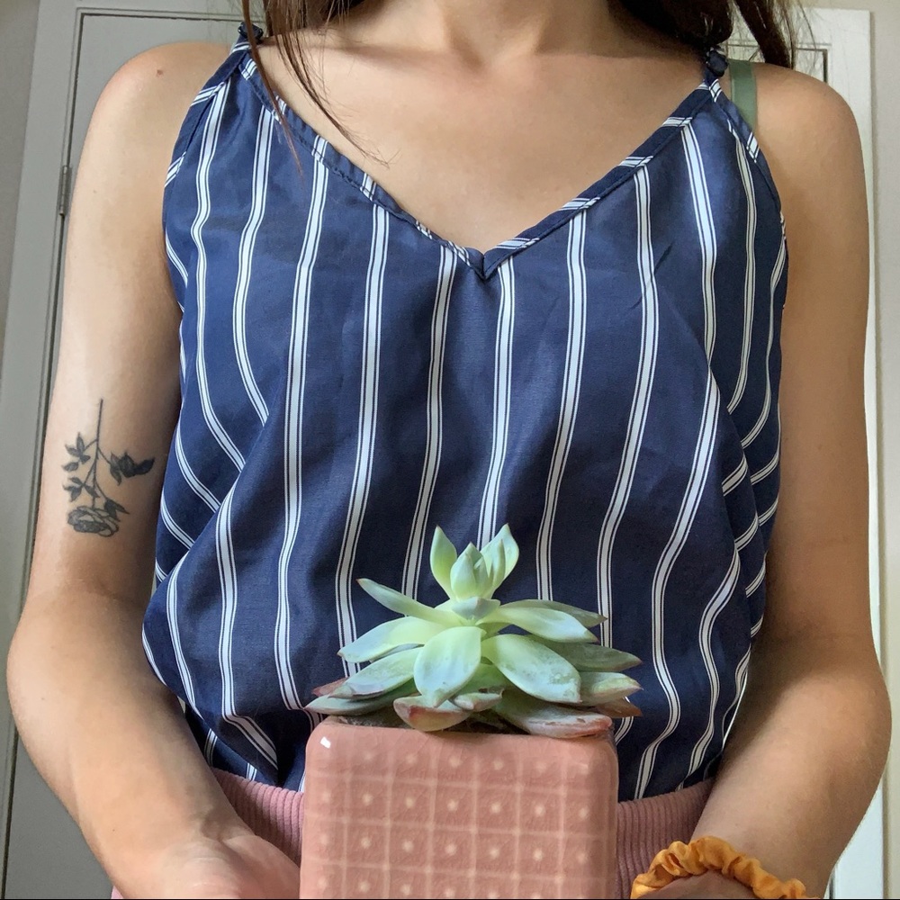 Striped spaghetti top